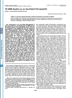 H NMR Studies on an Asn-linked Glycopeptide