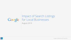 Impact of Search Listings for Local Businesses