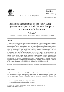 Imagining geographies of the `new Europe`: geo
