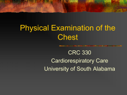 Physical Examination of the Chest