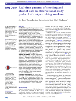 Real-time patterns of smoking and alcohol use: an observational