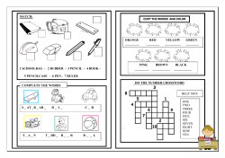 MATCH: 1 SCHOOLBAG - 2 RUBBER - 3 PENCIL