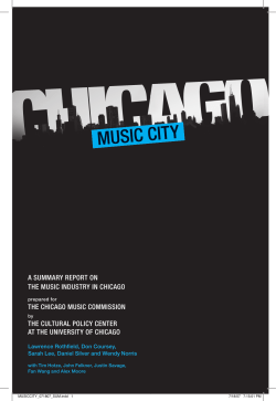 A SUMMARY REPORT ON THE MUSIC INDUSTRY IN CHICAGO