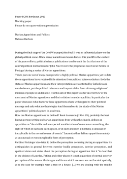 Marian Apparitions and Politics - European Consortium for Political