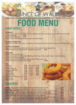 Prince of Wales Menu.indd