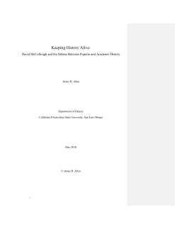 David McCullough and the Debate Between Popular and Academic