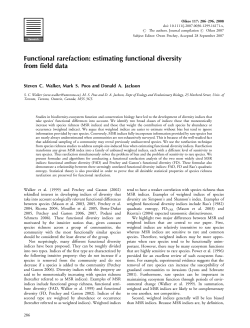 Functional rarefaction: estimating functional diversity from field data