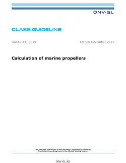 DNVGL-CG-0039 Calculation of marine propellers