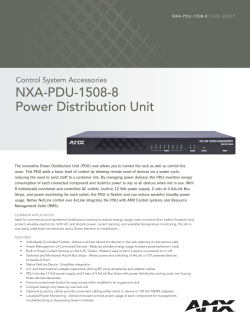 Data Sheet - NXA-PDU-1508-8 Power Distribution Unit