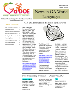 News in GA World Languages