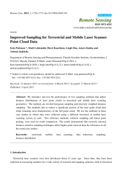 Improved Sampling for Terrestrial and Mobile Laser Scanner Point
