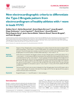 New electrocardiographic criteria to differentiate the Type