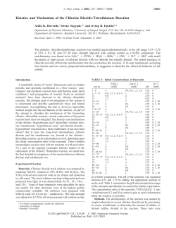 Kinetics and Mechanism of the Chlorine Dioxide
