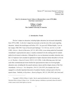 The U.S. Supreme Court`s Role In Higher