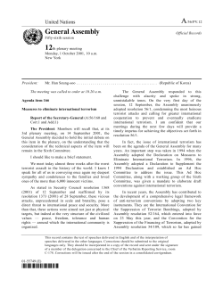 General Assembly - the United Nations