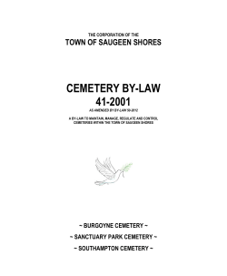THE CORPORATION OF THE TOWN OF SAUGEEN SHORES