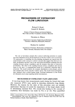 Mechanisms of expiratory flow limitation
