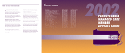 pennsylvania managed care member appeals guide