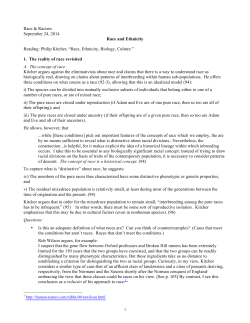 Race and Ethnicity - MIT OpenCourseWare