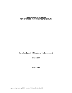 Canada-wide Action Plan for Extended Producer Responsibility