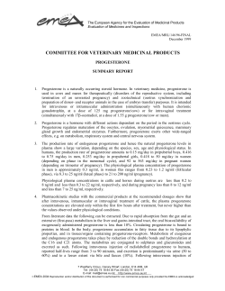 Summary Report Progesterone
