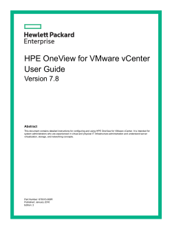 HPE OneView for VMware vCenter User Guide