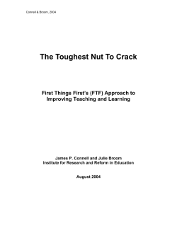 The Toughest Nut To Crack - Institute for Research and Reform in