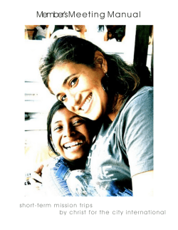 Member`s Meeting Manual.pub - Christ For The City International