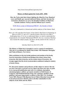 History of Jihad against the Turks (650 - 1050) How