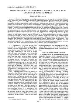 Estimating Numbers of Terrestrial Birds