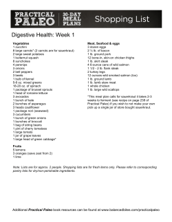 Digestive Health: Week 1