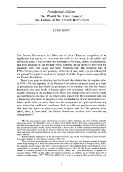 The World We Have Gained: The Future of the French Revolution
