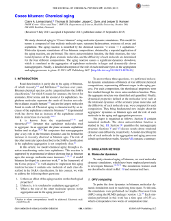 Cooee bitumen: Chemical aging