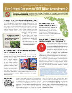 Five Critical Reasons to VOTE NOon Amendment 2