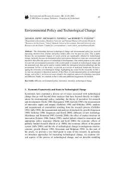 Environmental Policy and Technological Change