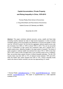 Capital Accumulation, Private Property and Rising Inequality in