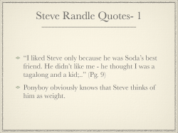 Steve Randle Quotes- 1