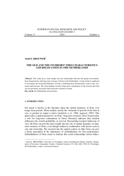 The Old and the Stubborn? Firm Characteristics and Relocation in