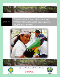 Puppeteers for Change: An artistic and