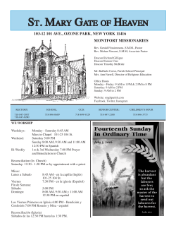 Bulletin.7.03.16 - St. Mary Gate of Heaven Parish