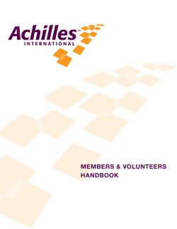 Achilles Member and Volunteer Handbook