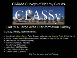 CARMA Surveys of Nearby Clouds CARMA Large Area Star