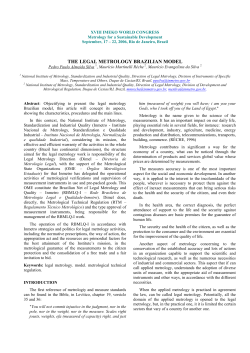 the legal metrology brazilian model