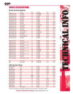 shock specifications - Classic Performance Products