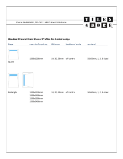 Standard Channel Drain Shower Profiles for 4