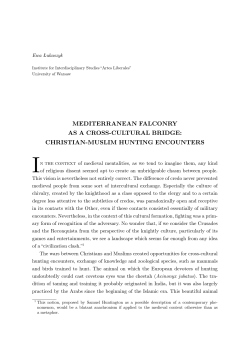 mediterranean falconry as a cross