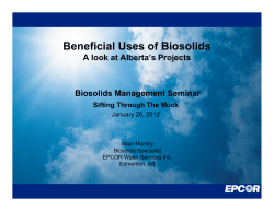 Beneficial Uses of Biosolids - Edmonton Waste Management Centre