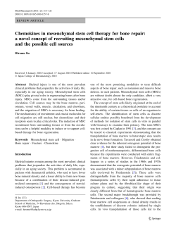 Chemokines in mesenchymal stem cell therapy for bone repair: a