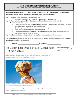 Ice Cream That Does Not Melt Could Soon &bdquo;Hit the Shelves`