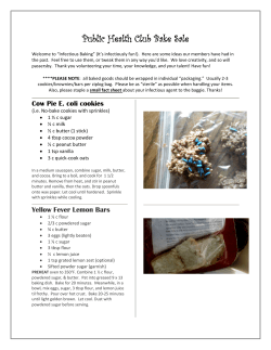 Public Health Club Bake Sale